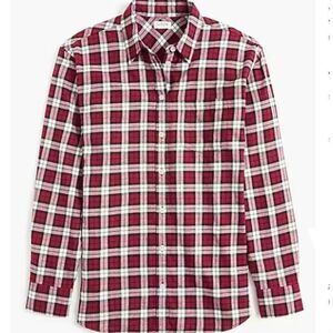 J Crew Women's Plaid Shirt Plus Size Cotton Flannel Button Down Tops 2X $79